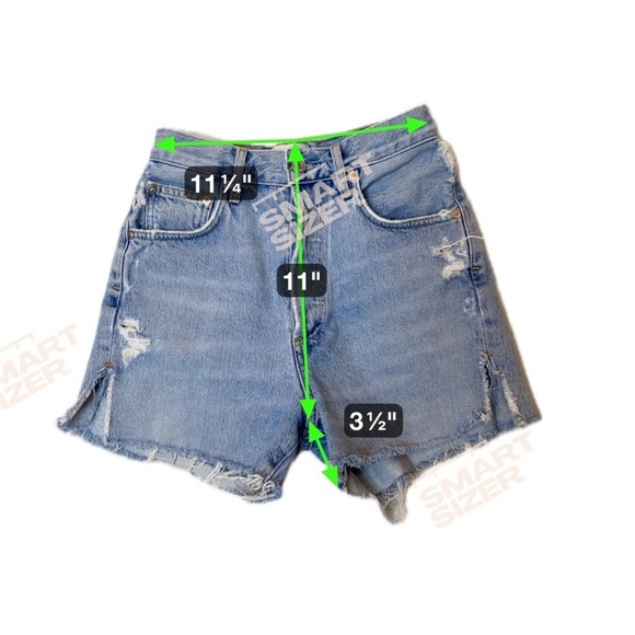 Agolde Dee Distressed Denim Shorts Womens 23 Blue Coachella Festival Hippie Chic - Picture 5 of 11